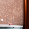 Tapeta samoprzylepna, geometryczny wzór, różowo-biały Graffiti Katalog