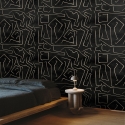 Nowoczesna artystyczna tapeta z geometrycznym wzorem czarno-złoty Graffiti Sprzedaż
