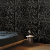 Nowoczesna artystyczna tapeta z geometrycznym wzorem czarno-złoty Graffiti Sprzedaż