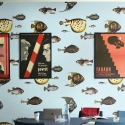 Tapeta morska niebieska do salonu korytarza Tropikalne Ryby Sprzedaż