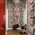 Tapeta ścienna w stylu jungle, elegancki kwiatowy wzór, Bosco Tropicale Rosa Promocja
