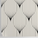 Tapeta geometryczna w stylu vintage biało-czarna Art Déco Stan Magazynowy
