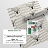 Tapeta geometryczna w stylu vintage biało-czarna Art Déco Wybór