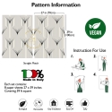 Tapeta geometryczna w stylu vintage biało-czarna Art Déco Model