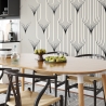 Tapeta geometryczna w stylu vintage biało-czarna Art Déco Sprzedaż