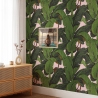 Tapeta kwiatowa dżungla do salonu Różowe Liście Banano Oferta