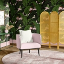 Tapeta kwiatowa dżungla do salonu Różowe Liście Banano Sprzedaż