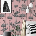Różowe eleganckie samoprzylepne tapety ścienne do salonu Pellicani Sprzedaż