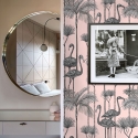 Różowe eleganckie samoprzylepne tapety ścienne do salonu Pellicani Oferta
