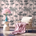 Różowe eleganckie samoprzylepne tapety ścienne do salonu Pellicani Sprzedaż