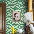 Samoprzylepna tapeta do nowoczesnych salonów Geometrica Verde Promocja