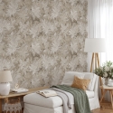 Elegancka beżowa tapeta kwiatowa do sypialni Foglie Edera Oferta