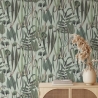 Tapeta do salonu z motywem roślin i liści dżungli Botanica Verde Sprzedaż