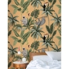 Tapeta dżungla pomarańczowa z liśćmi i zwierzętami Jungla Tropicale Oferta