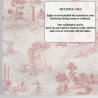 Tapeta vintage z różowymi krajobrazami do salonu Toile de Jouy Rosa Stan Magazynowy