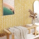 Tapeta samoprzylepna vintage do salonu Geometrica Żółta Sprzedaż