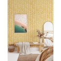 Tapeta samoprzylepna vintage do salonu Geometrica Żółta Katalog
