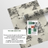 Tapeta las vintage czarno-biała Toile de Jouy Ufo Nero Katalog