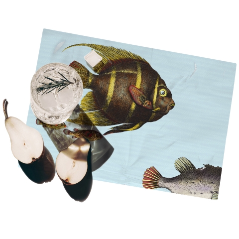 Komplet 2 podkładek stołowych design morski 42x30 cm Acquario Promocja