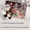 Zestaw 2 podkładek stołowych w stylu kwiatowym zmywalnych Velvet Sprzedaż