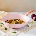 Patelnia 28 cm nieprzywierająca wok imitacja różowego granitu Bisetti Stonerose Sprzedaż