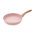 Patelnia nieprzywierająca 24 cm efekt różowego granitu Bisetti Stonerose Promocja