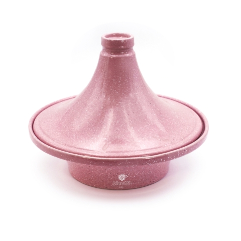 Ceramiczna różowa tajine 26cm z powłoką nieprzywierającą Bisetti Stonerose Promocja