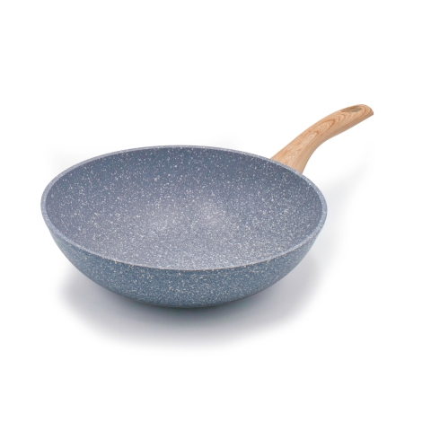Wok aluminiowy nieprzywierający 28 cm imitacja kamienia Pierre Gourmet Promocja