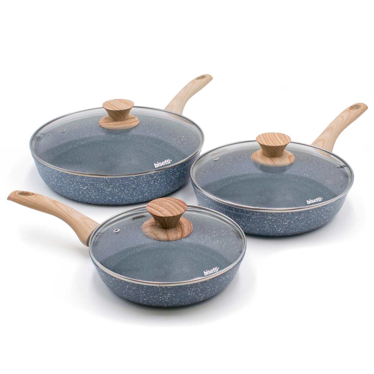 Zestaw 3 patelni z aluminium nieprzywierającego z pokrywką Pierre Gourmet Promocja Zestaw 3 patelni z aluminium nieprzywierającego z pokrywką Pierre Gourmet Promocja