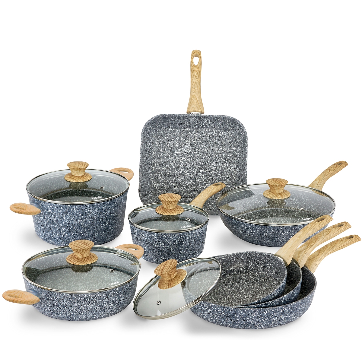 Zestaw 13-częściowy garnków i patelni aluminiowych nieprzywierających Pierre Gourmet Promocja Zestaw 13-częściowy garnków i patelni aluminiowych nieprzywierających Pierre Gourmet Promocja