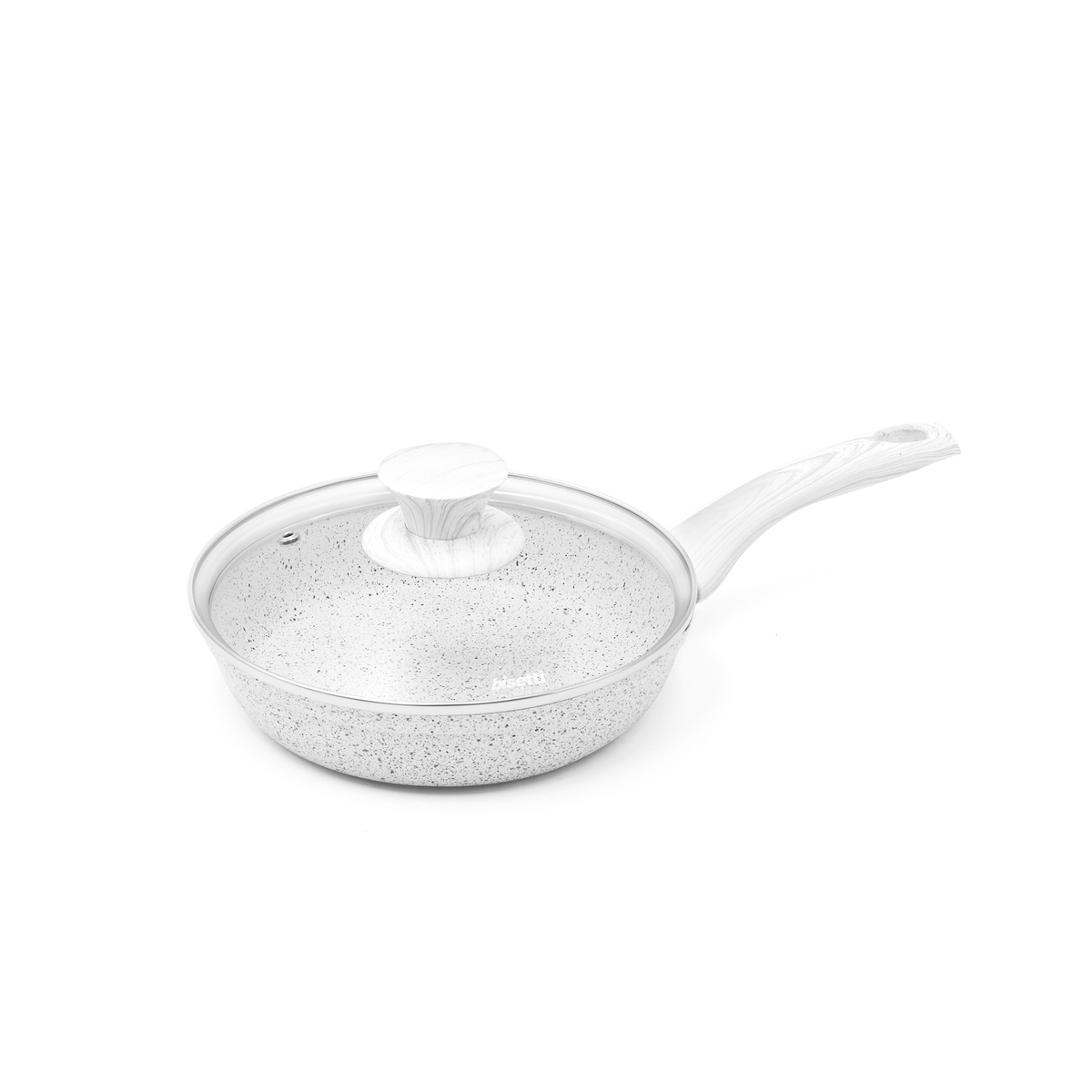 Patelnia 20cm aluminiowa nieprzywierająca z uchwytem z białego drewna Stonewhite Promocja Patelnia 20cm aluminiowa nieprzywierająca z uchwytem z białego drewna Stonewhite Promocja