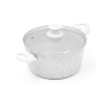 Zestaw 10-częściowy garnków i patelni aluminiowych nieprzywierających Bisetti Stonewhite Stan Magazynowy