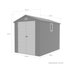 Domek ogrodowy 192x278x219cm z polipropylenu na zewnątrz Trasimeno Wybór