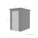 Domek ogrodowy z polipropylenu 130x190x196cm na zewnątrz Nemi Wybór