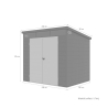 Casetta box na narzędzia ogrodowe z polipropylenu 238x191x215cm Bolsena Wybór