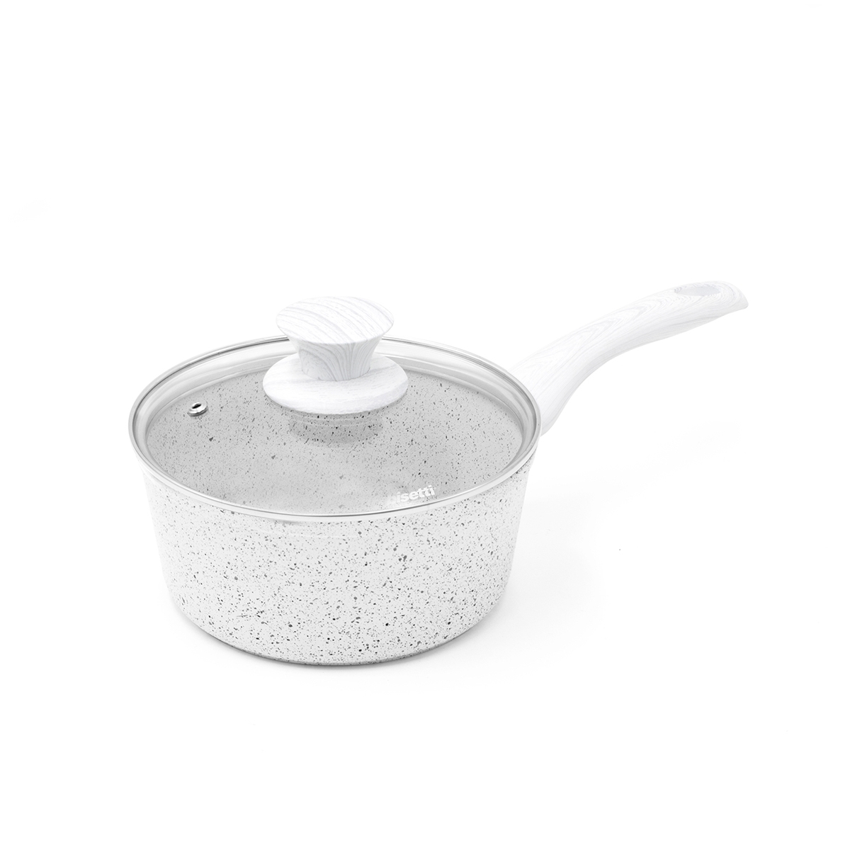 Rondel 18 cm nieprzywierający z białą drewnianą rączką Bisetti Stonewhite Promocja Rondel 18 cm nieprzywierający z białą drewnianą rączką Bisetti Stonewhite Promocja