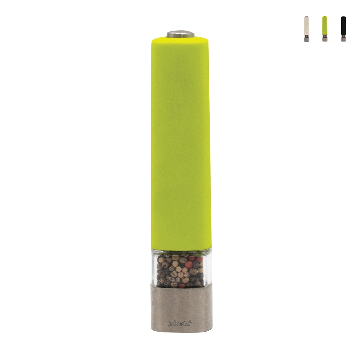 Elektryczny młynek do soli i pieprzu, przezroczysty design 20 cm Bisetti Promocja Elektryczny młynek do soli i pieprzu, przezroczysty design 20 cm Bisetti Promocja