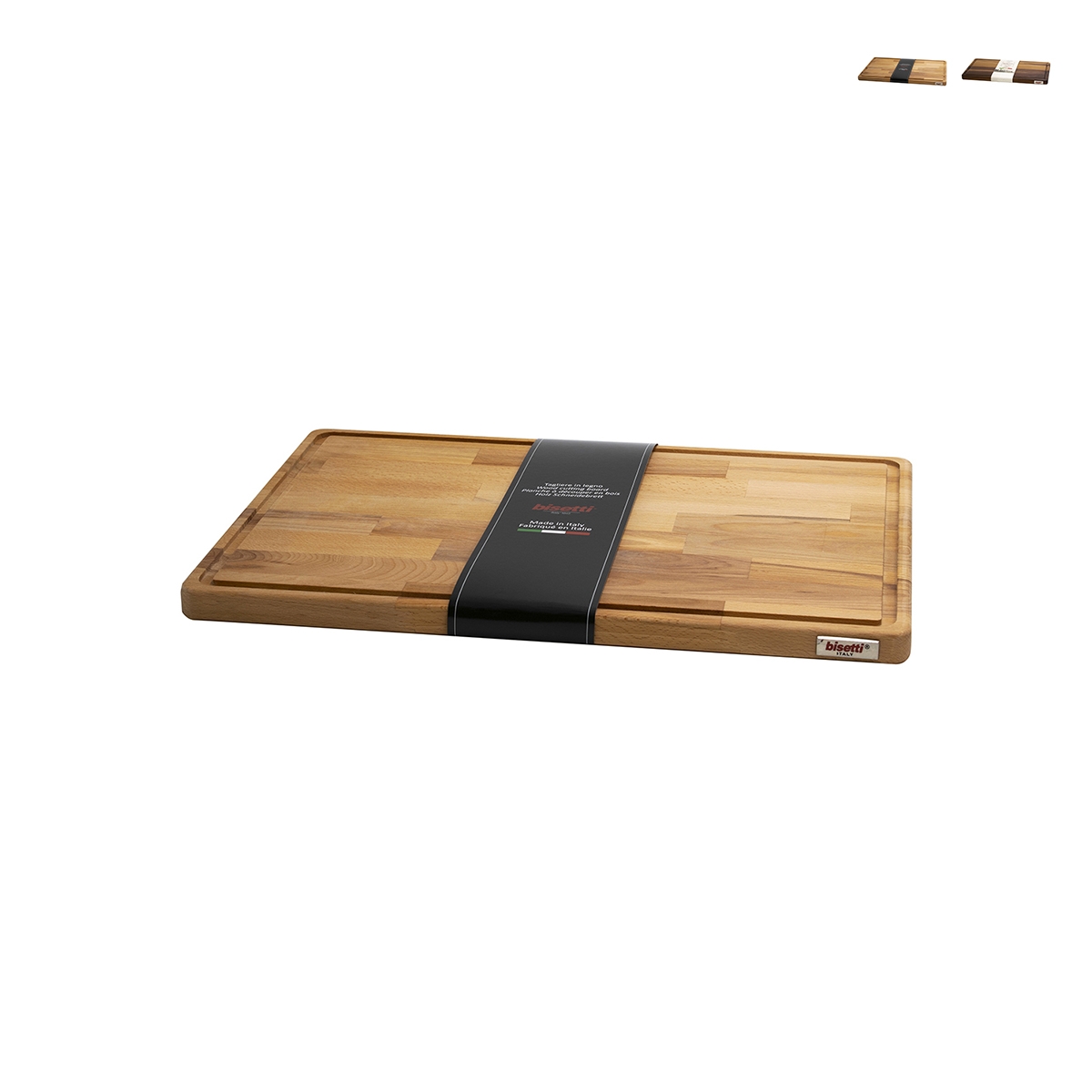Deska kuchenna z drewna z rowkiem na sok 35x23x2cm Bisetti Promocja Deska kuchenna z drewna z rowkiem na sok 35x23x2cm Bisetti Promocja