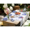Zestaw 4 talerzy płaskich z terakoty w stylu angielskim 27x27x2cm Blue Italian Oferta