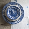 Zestaw 4 talerzy płaskich z terakoty w stylu angielskim 27x27x2cm Blue Italian Sprzedaż
