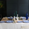 Zestaw 4 średnich talerzy płaskich z terakoty zdobionych w stylu angielskim Blue Italian Sprzedaż