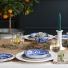 Zestaw 4 głębokich talerzy w stylu angielskim z terakoty 23x23x2 cm Blue Italian Sprzedaż