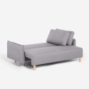 Sofa rozkładana 2-miejscowa w stylu skandynawskim z regulowanym oparciem Chara Sprzedaż