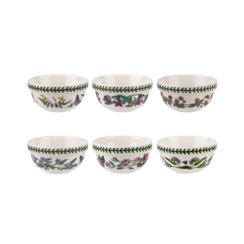 Zestaw 6 sztaplowanych misek 13 cm z porcelany Portmeirion Botanic Garden Promocja