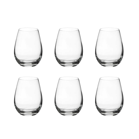Zestaw 6 szklanek do wody 10 cm design kropla z kryształowego szkła Sinfonia Promocja
