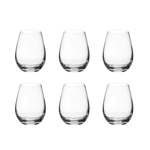 Zestaw 6 szklanek do wody 10cm design kropla w szkle kryształowym Sinfonia Promocja