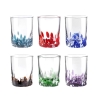 Zestaw 6 szklanek do wody, różnokolorowe, dekorowane, 10 cm Venise Oferta
