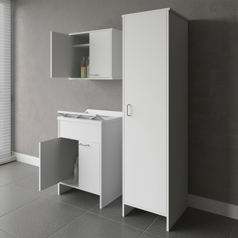 Zestaw do pralni z umywalką wiszącą i słupkiem Negrari COMP 6 Promocja