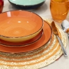 Zestaw 6 okrągłych podkładek z plecionej słomy Ø38cm Spiral Color 