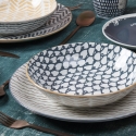 Serwis obiadowy 18-częściowy z porcelany dla 6 osób Soho Model